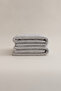 Ivory Grey Ribbed Micro Fiber 100% Cotton 2 Piece Bath Towel Set 50 X 90 - 70 X 140 1126A - 3
