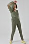 Khaki Pleated Carrot Cut Belt Detailed Trousers - 5