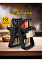منظم رفوف دوار مع 18 وعاء زجاجي، يدور 360 درجة DX2504