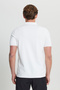 Men's Ecru Standard Fit Regular Cut Polo Collar Jacquard Knitwear T-Shirt - 5