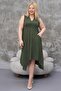 Large Size Asymmetry Cut Pocket Dress