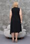 Large Size Asymmetry Cut Pocket Dress - 5