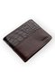 Genuine Leather Men's Brown Wallet Card Holder Multi-Compartment Classic Keychain Gift Roma