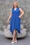 Large Size Asymmetry Cut Pocket Dress