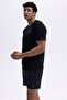 V-Neck Men's T-Shirt Em186-1-Bk - 2