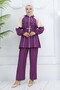 Purple Suit - Belted Stripe (4737)