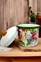 Enamel Jar with Lid Spice Container, 1 L Spice Container, Dowry, Gift, Yogurt Fermentation, Multi-Purpose Jar - 2