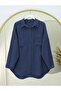 Double Pocket Oval Cut Sleeve Folded Shirt Tunic -Laci