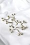 Scarf Shawl Clip Silver 12 Pieces Pearl Model - Clip Women's Hijab Accessory Needle - 6