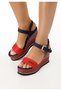 Vivify red platform sandals - 10