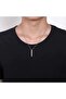 Men's Steel Bar Necklace Silver Color - 2