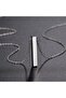 Men's Steel Bar Necklace Silver Color