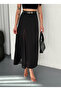 Women's Fabric Belted Tulle Skirt with Slit Detail - 6