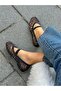 Leopard Tulle (Vivary) Stone Detailed Elastic Women's Ballerinas - 3