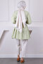 Mint Green Judge Collar Striped Poplin Tunic - 4