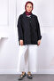 Black Laser Cut Denim Jacket - 3