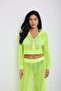 Hooded Single Top Clothing- Neon Green Color - 3