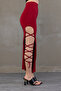 Women's Leg Tie Long Slit Skirt - 5