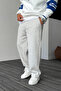 Men's Baggy Summer 3-Thread Loose Fit Straight Leg Transitional Gray Sweatpants RF0361 - 2