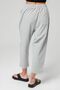 Women's Light Gray Regular Fit Ankle Length Linen Trousers - Cotton, Pocket, Summer Monaha - 7
