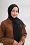 Muslin Checkered Pattern Shawl 3350-Black - 3