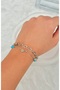 Blue Detailed Double Chain Stainless Steel Bracelet – Non-Tarnish & Water Resistant - 3