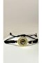 Black Macrame Bracelet with Gold Color Luck Locket – Adjustable & Water Resistant - 2