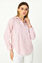 Pink Oxford Textured Fabric Relaxed Cut Striped Shirt 1500073
