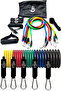 11 Pcs Resistance Rubber Set 68 kg Strength Resistance Muscle Developer Power Band with Door Pull Apparatus
