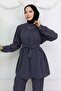 Chain Detailed Hijab Suit Anthracite 4767 - 2