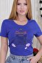 Perfume Printed Crystal Stone Large Size Short Sleeve Stylish Comfortable Cotton Women's T-Shirt
