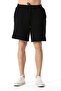 Elastic Waist Multi Above-Knee Muslin Men's Summer Shorts Black Syh