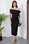 Strapless Neckline Evening Dress with Ribbon on the Chest Bal108 - 3