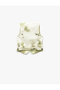 V-Neck Sleeveless Buttoned Tie-Dye Patterned Satin Vest - 5