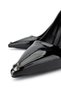 Women's Vegan Black Patent Leather Heeled Shoes - 3