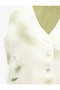 V-Neck Sleeveless Buttoned Tie-Dye Patterned Satin Vest - 6