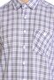 Large Size Short Sleeve Shile Cloth Single Pocket Men's Summer Shirt Purple Checkered 3035 - 3