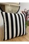Pack of 2 Black & White Patterned Digital Printing Throw Pillow Covers - 4
