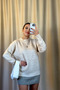 Crew Neck Oversize Knitwear Sweater - 4