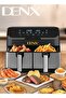 Dual Basket Air Fryer Stainless Steel, 4L + 4L Capacitive, Touch Control Panel, Temperature Control - 2