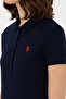Women's Navy Blue Basic Polo Neck T-Shirt 50300830-Vr033 - 7