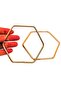 Angel Bag Accessory Light Gold Color Hexagon Model Double Metal Bag Handle