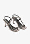 Platinum Ankle Strap Stone Women's Evening Dress Shoes - 2