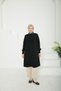 Hidden Button Collar Ribbon Detailed Tunic-Black-25Yt450 - 7