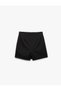 Regular Fit High Waist Double Breasted Shorts Skirt - 4