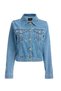 Kadın Açık Mavi Arkası Örme Denim Ceket