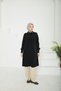Hidden Button Collar Ribbon Detailed Tunic-Black-25Yt450