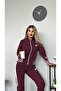 Women's Zip-Up Bottom-Top Tracksuit Set Embroidered 2-Ply Lycra - 4