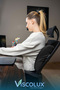 Orthopedic Lumbar Support Pillow - Visco Lumbar Support Cushion Comfort at Home Office Car Black 35X34X12 - 2