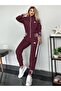 Women's Zip-Up Bottom-Top Tracksuit Set Embroidered 2-Ply Lycra